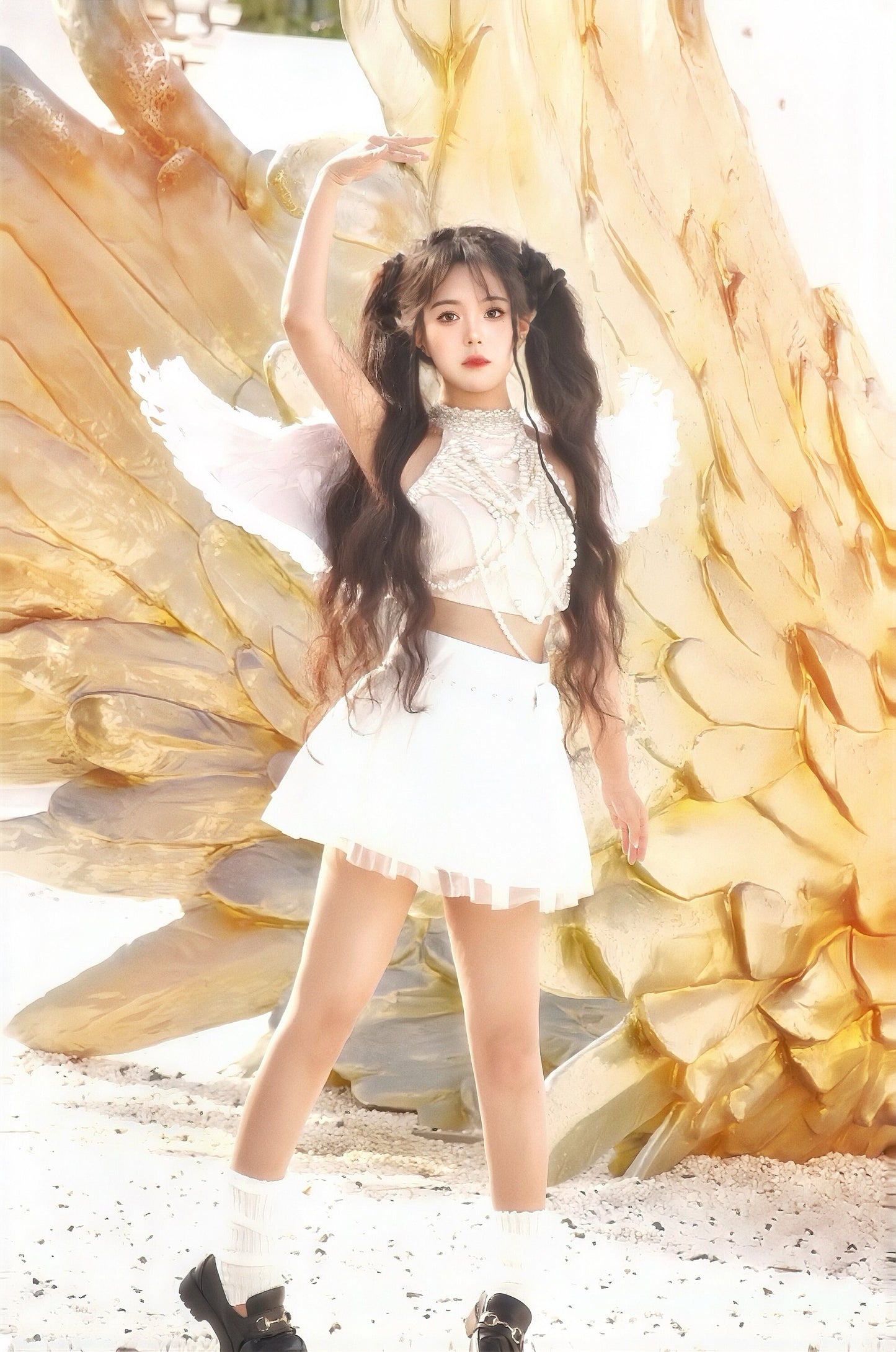 Custom Kpop Blackpink Jennie Coachella Pearl 3 piece set stage outfit/dupe/costume