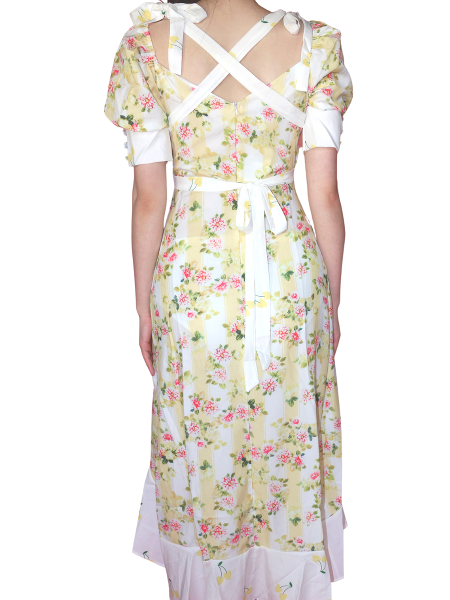 Blackpink Rose Yellow Floral dress