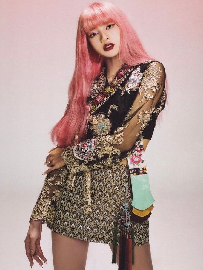 Lisa "How you like that" embroidered hanbok set