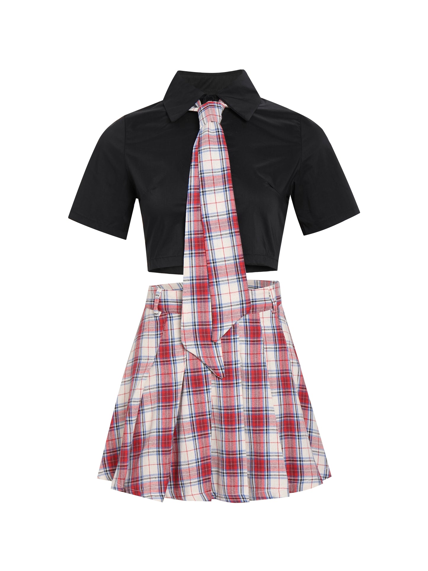 Blackpink Lisa plaid uniform set
