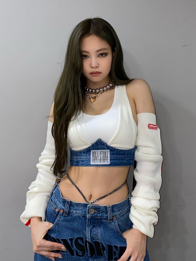 Blackpink Jennie Denim Set – Klosetforkpop Blackpink Jennie Denim Set – Klosetforkpop