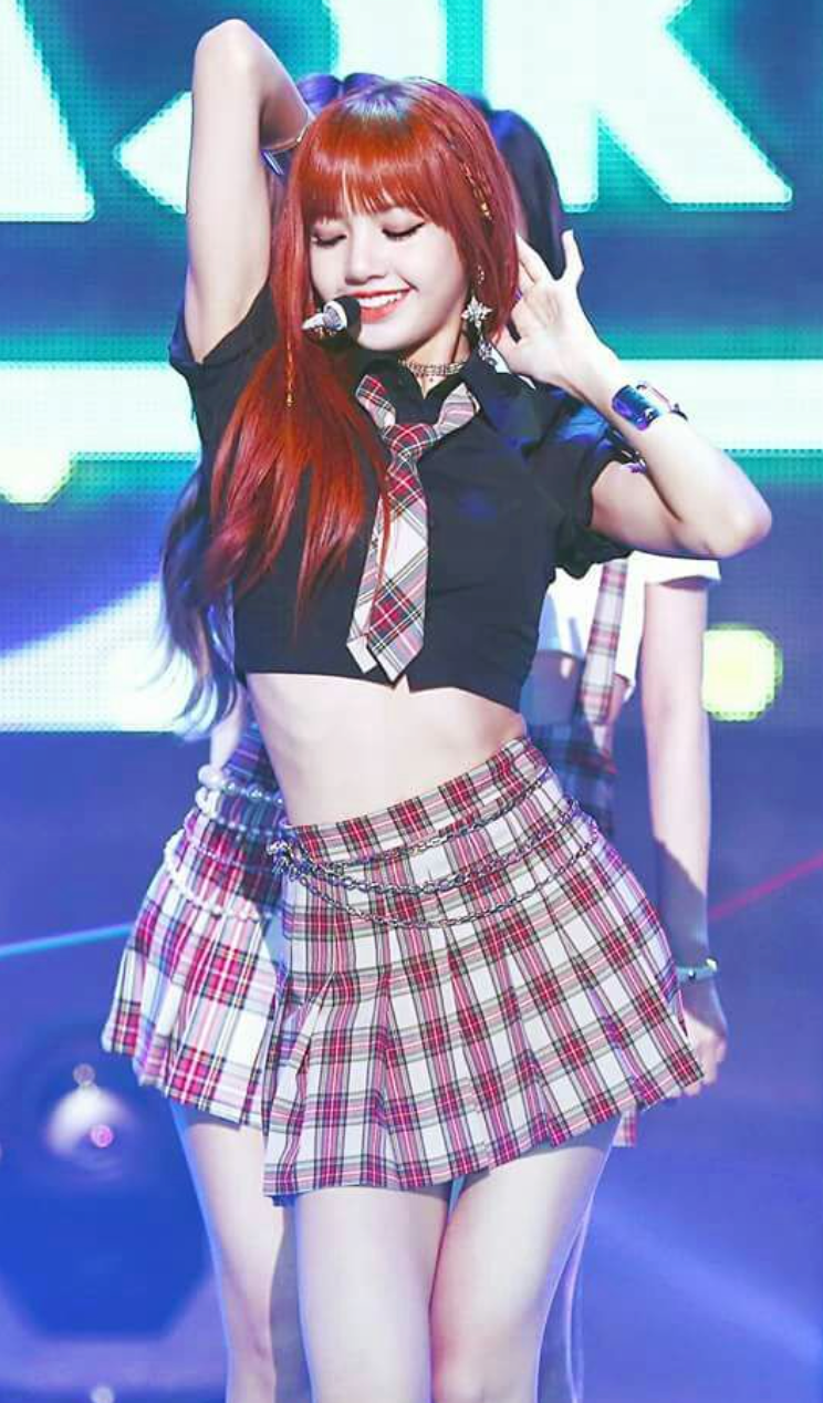 Blackpink Lisa plaid uniform set