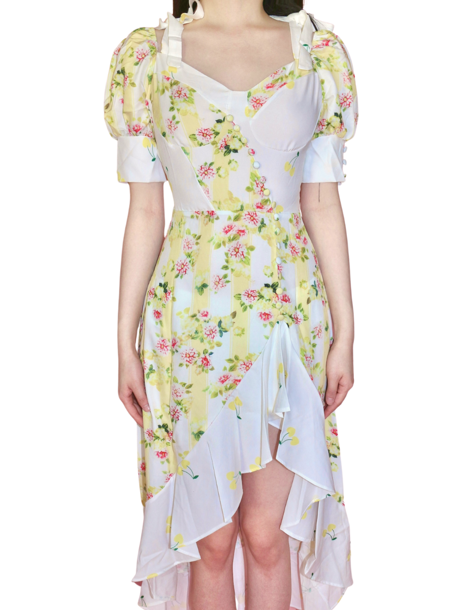 Blackpink Rose Yellow Floral dress
