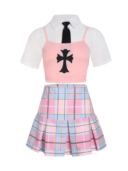 Blackpink Jennie Pink uniform set